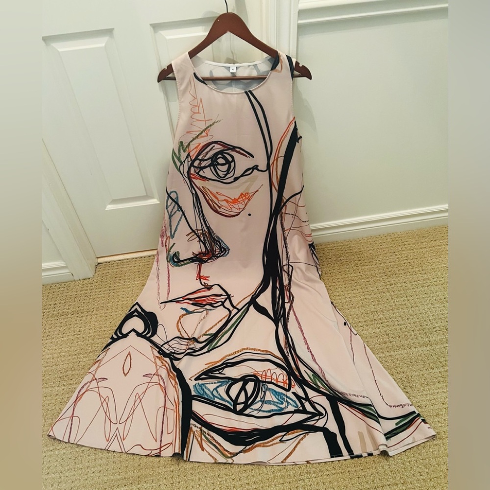 Abstract Art Sleeveless Dress
